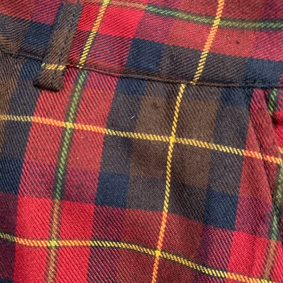 UNIVERSAL WORKS Size 32 Multi Color Plaid Polyester Blend Button Fly Dress Pants - Picture 4 of 7